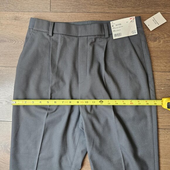 💫NWT Uniqlo Women's Dark Green EZY Tucked Ankle Length Trouser Pants Size M - Picture 8 of 15
